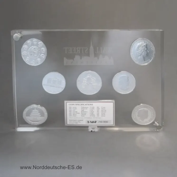 Wall Street Collection 7 x 1 oz Silber teilvergoldet 2009