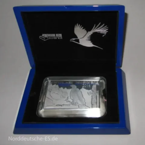 Fiji 1 Dollar Premium Size Silver Bar Bold Eagle Rocky Mountains 2016