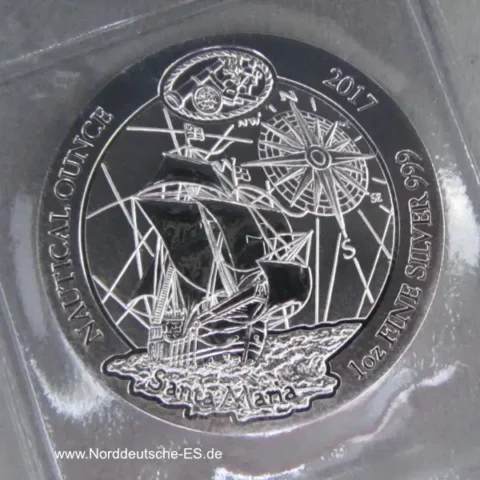 Ruanda 1 oz Silber Nautical Ounce Santa Maria 2017